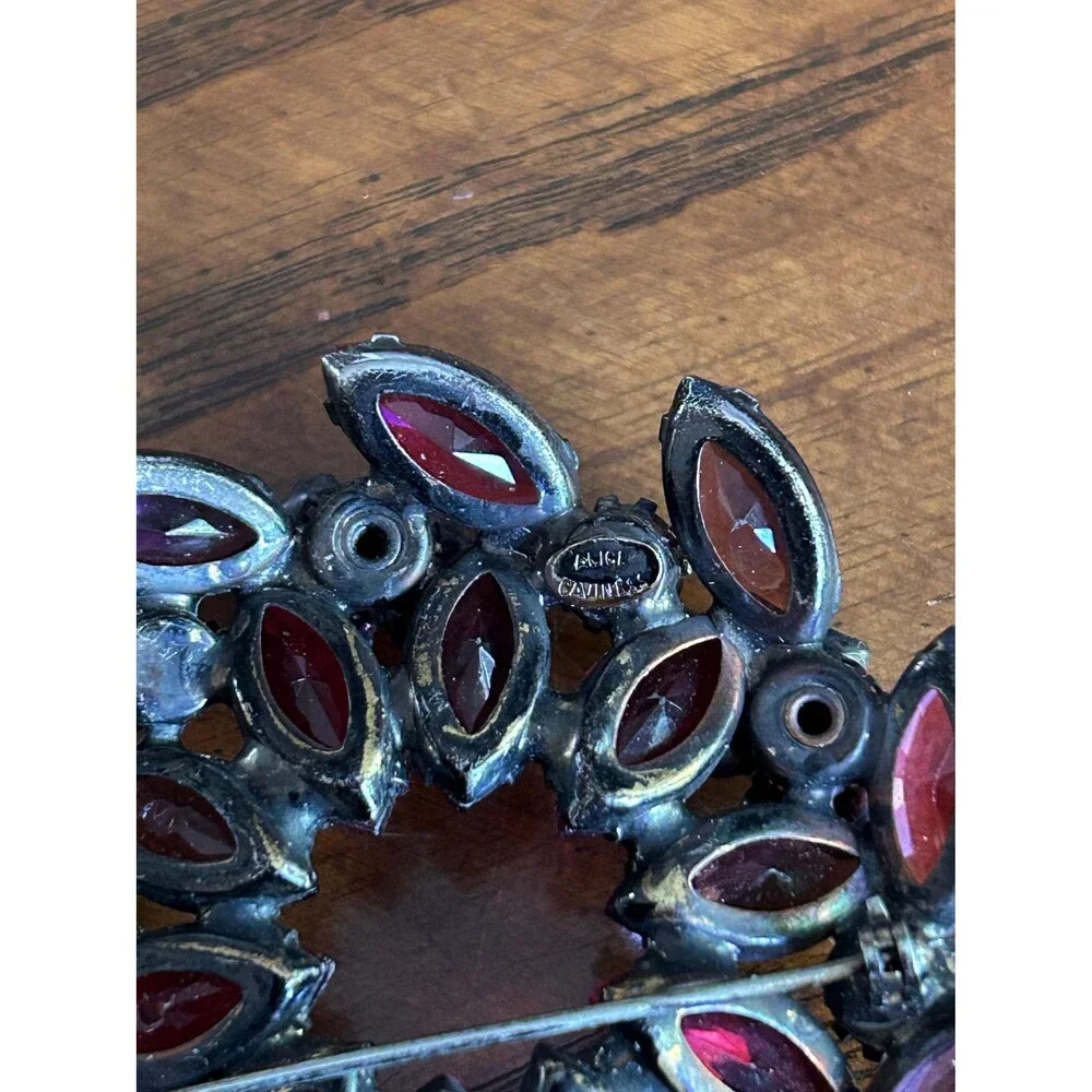 Signed Alice Caviness Wreath Brooch | , Mid-Century Costume Jewelry